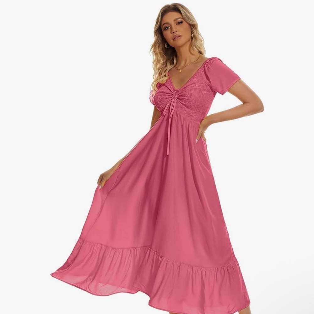 Elegant Pink Maxi Dress